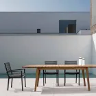 Krzesło ogrodowe Homemotion z możliwością układania w stosy, 4 sztuki - Carina Viadurini