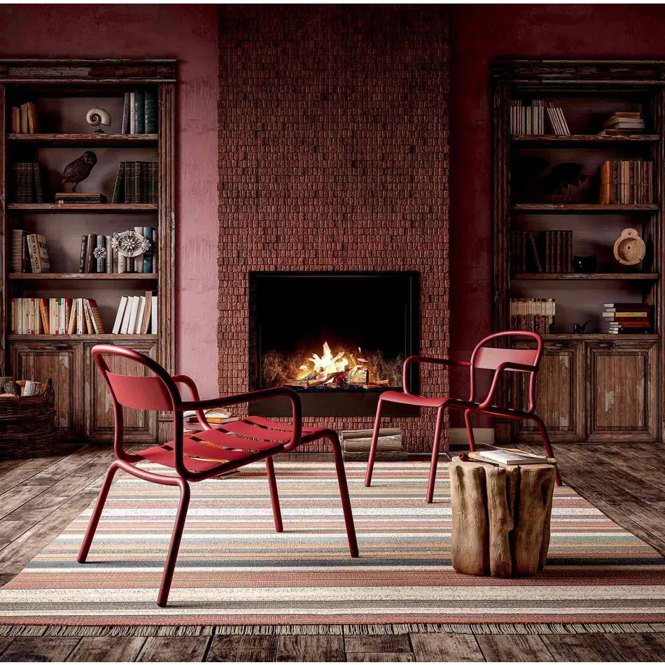 Aluminiowe krzesło do ustawiania w stosy Made in Italy, 2 sztuki - Shyla Viadurini