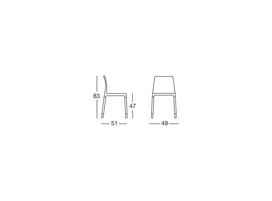 Krzesło ogrodowe z aluminium do układania w stosy Made in Italy 6 sztuk - Kolumbia Viadurini