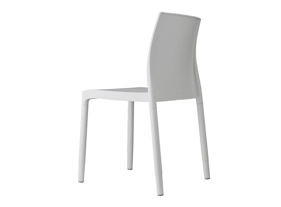 Krzesło ogrodowe z aluminium do układania w stosy Made in Italy 6 sztuk - Kolumbia Viadurini
