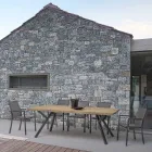 Krzesło ogrodowe z możliwością sztaplowania z malowanego aluminium, Homemotion, 4 sztuki - Vicki Viadurini