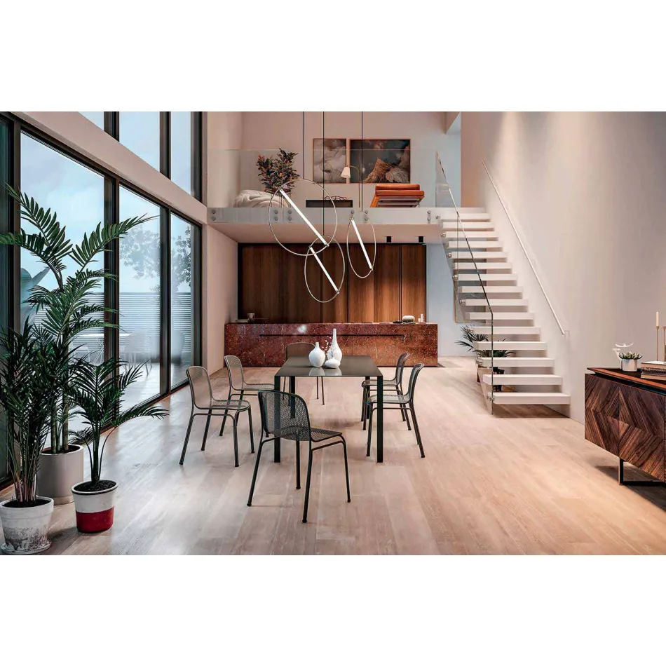 Metalowe krzesło do ustawiania w stosy Made in Italy, 4 sztuki - Prunella Viadurini