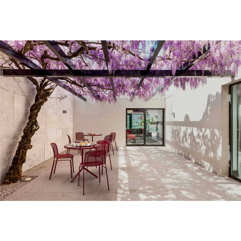 Metalowe krzesło do ustawiania w stosy Made in Italy, 4 sztuki - Prunella Viadurini