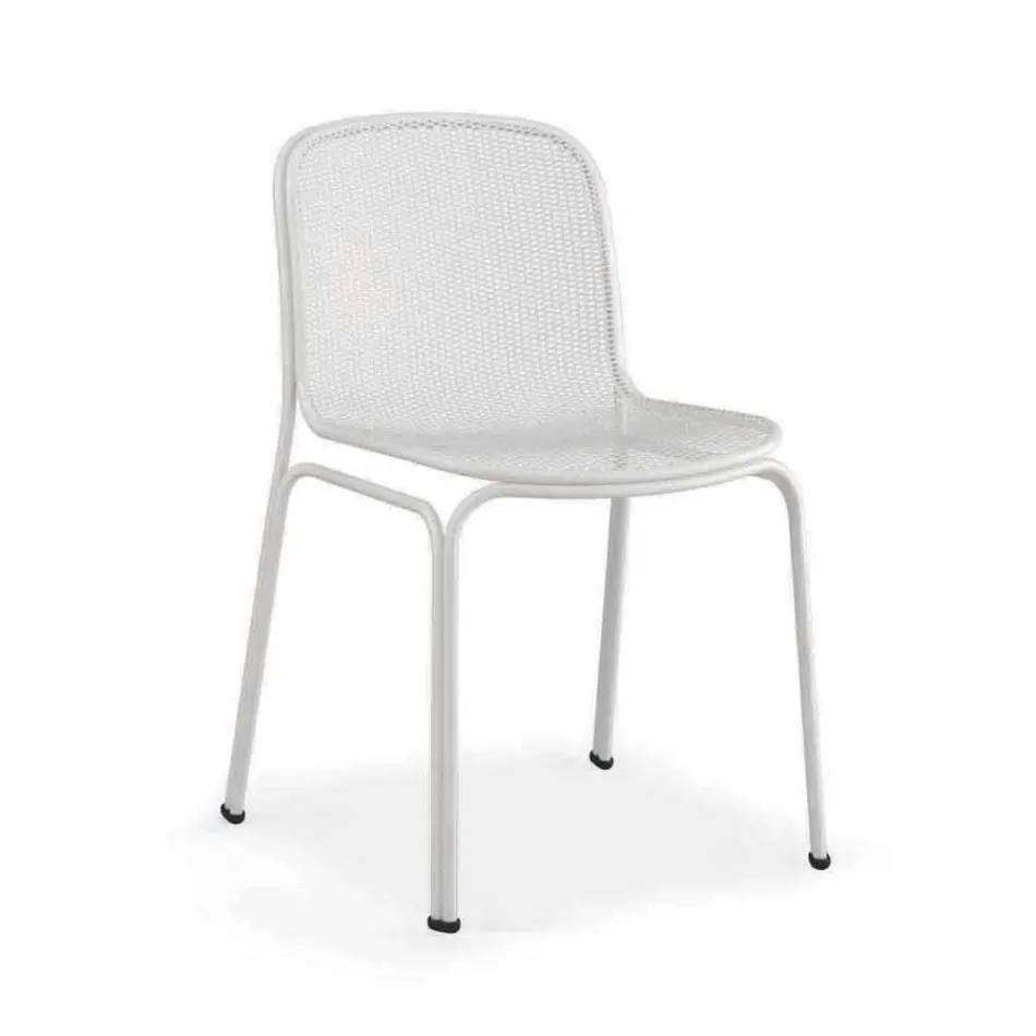 Metalowe krzesło do ustawiania w stosy Made in Italy, 4 sztuki - Prunella Viadurini