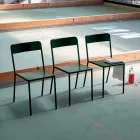 Metalowe krzesło do ustawiania w stosy Made in Italy, 4 sztuki - Xylia Viadurini