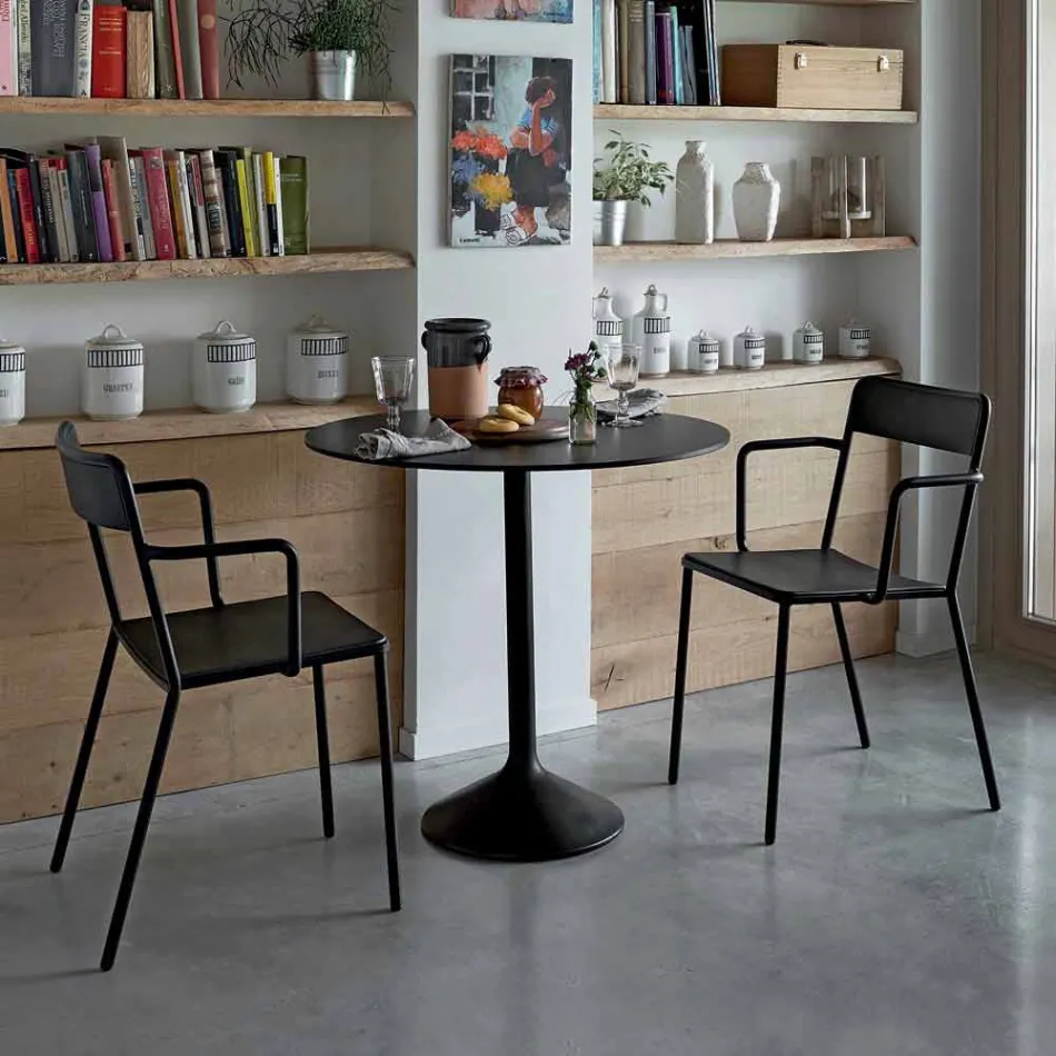 Metalowe krzesło do ustawiania w stosy Made in Italy, 4 sztuki - Xylia Viadurini