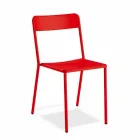 Metalowe krzesło do ustawiania w stosy Made in Italy, 4 sztuki - Xylia Viadurini