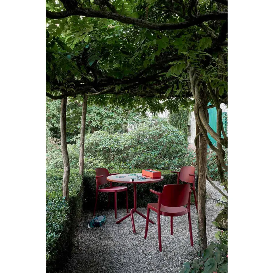 Krzesło ogrodowe z możliwością układania w stosy wykonane z polipropylenu Wykonane we Włoszech, 4 sztuki - Bertina Viadurini