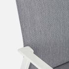 Krzesło ogrodowe z możliwością układania w stosy z tkaniny i aluminium, 4 sztuki - Kyo Viadurini