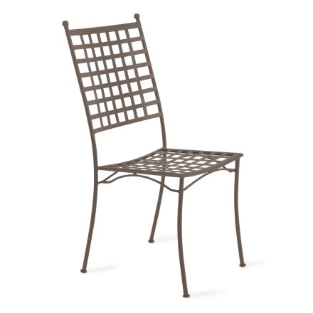 Krzesło ogrodowe ze stali ocynkowanej do układania w stosy 4 sztuki Made in Italy - Sibo Viadurini