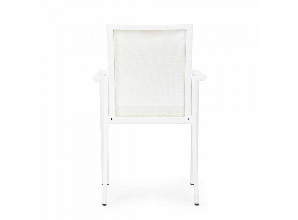 Krzesło ogrodowe z aluminium z podłokietnikami Homemotion - Casper Design Viadurini