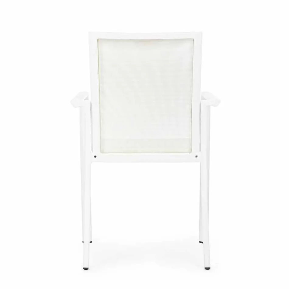 Krzesło ogrodowe z aluminium z podłokietnikami Homemotion - Casper Design Viadurini