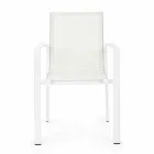 Krzesło ogrodowe z aluminium z podłokietnikami Homemotion - Casper Design Viadurini