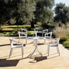 Krzesło aluminiowe ogrodowe z poduszką lub bez, wysokiej jakości, 4 szt. - Filomena Viadurini