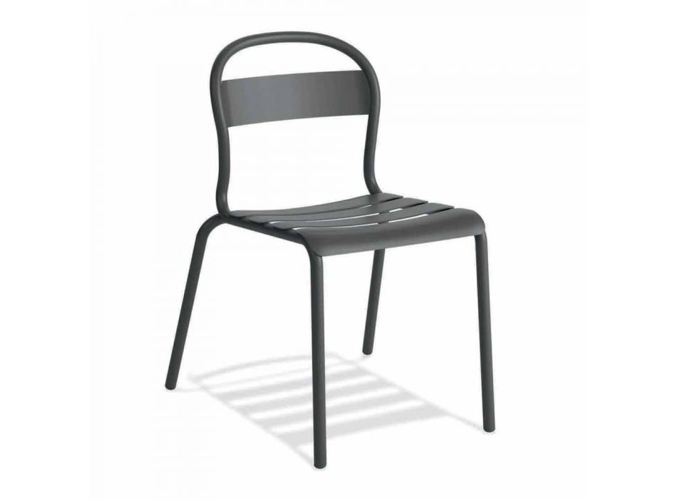 Aluminiowe krzesło do ustawiania w stosy Made in Italy, 4 sztuki - Ulyssa