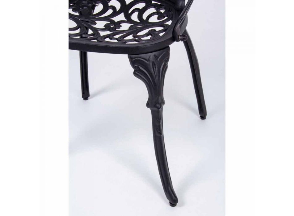 Krzesło ogrodowe z matowego lakierowanego aluminium, 2 sztuki - Casiro Viadurini