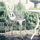 Krzesło ogrodowe z matowego lakierowanego aluminium, 2 sztuki - Casiro Viadurini