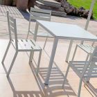 Krzesło ogrodowe z perłowo białego lakierowanego żelaza Made in Italy 4 sztuki - Bernie Viadurini