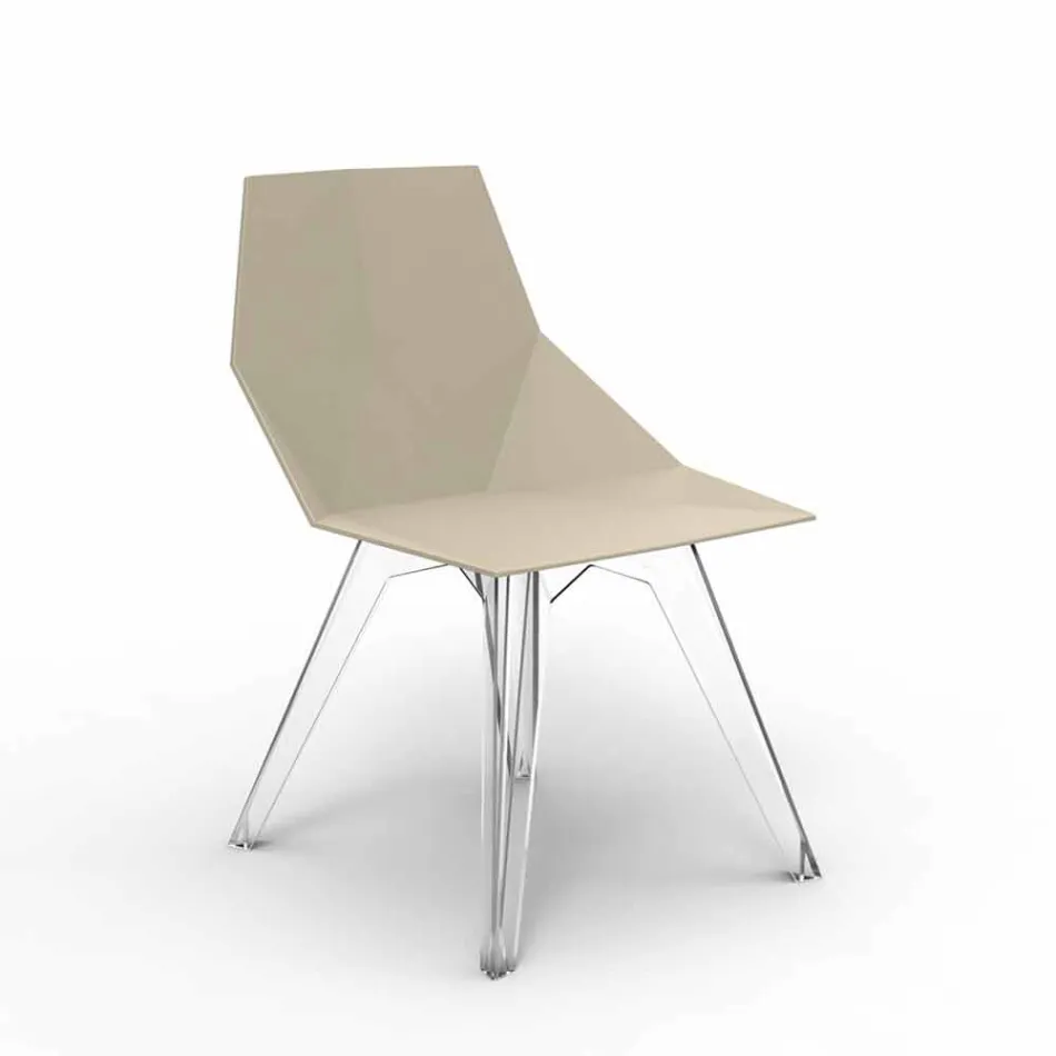 Krzesło zewnętrzne poliwęglanowe i polipropylenowe Faz Vondom Viadurini