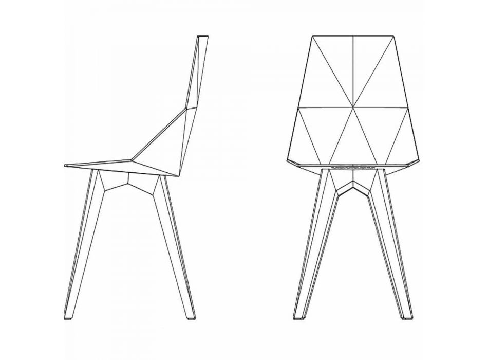 Krzesło zewnętrzne poliwęglanowe i polipropylenowe Faz Vondom Viadurini
