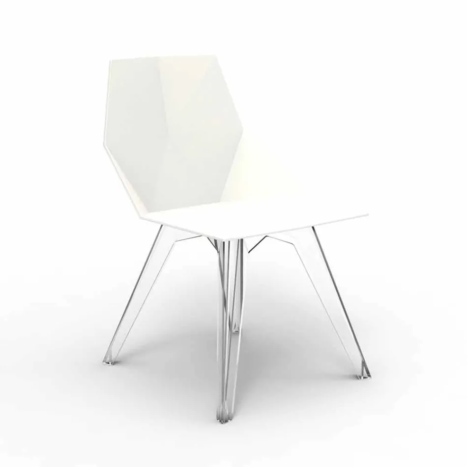 Krzesło zewnętrzne poliwęglanowe i polipropylenowe Faz Vondom Viadurini