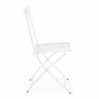 Składane krzesło ogrodowe w matowym wykończeniu z białej stali, 2 sztuki - Corma Viadurini