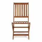 Składane krzesło ogrodowe z drewna akacjowego, 2 sztuki - Grima Viadurini