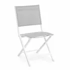 Składane krzesło ogrodowe z materiału tekstylnego i aluminium, 4 sztuki - Holly Viadurini