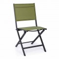 Składane krzesło ogrodowe z materiału tekstylnego i aluminium, 4 sztuki - Holly