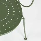 Krzesło ogrodowe z podłokietnikami Shabby Chic ze stali - Enchantment Viadurini