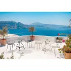 Krzesło ogrodowe z podłokietnikami Shabby Chic ze stali - Enchantment Viadurini