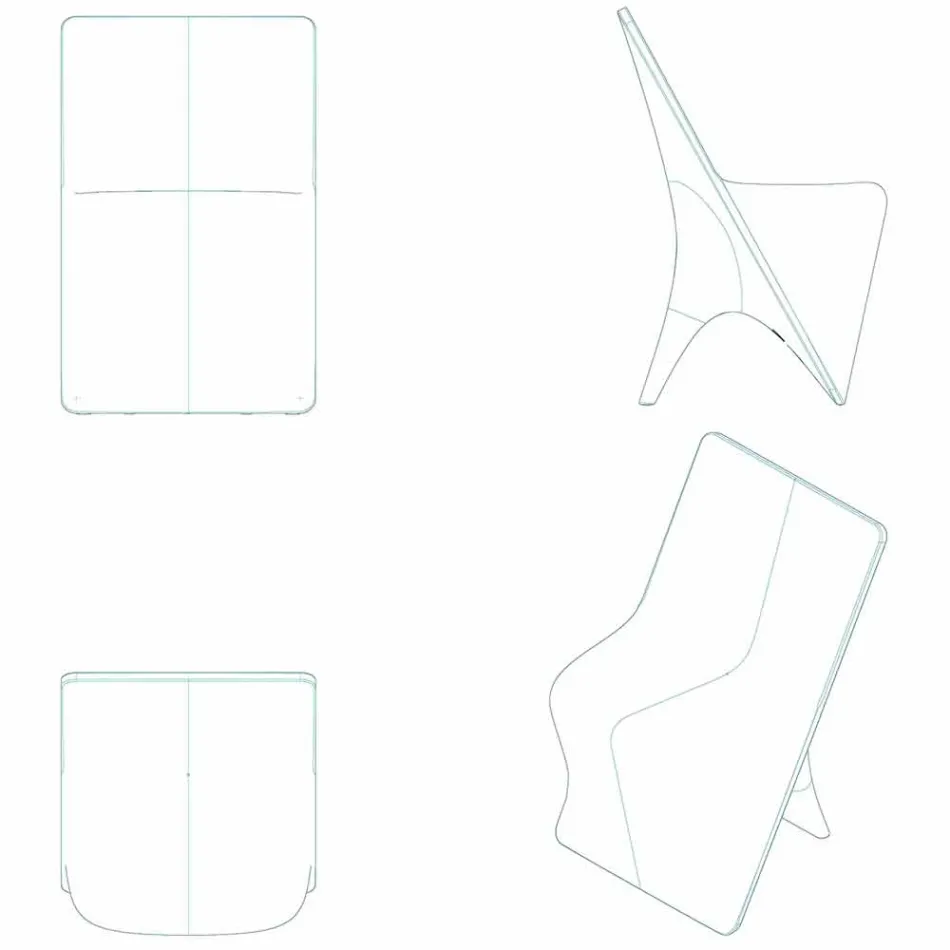 Nowoczesne krzesło ogrodowe Sloo firmy Vondom, z polietylenu Viadurini