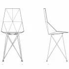 Krzesło ogrodowe Vondom Faz z polipropylenu i stali nierdzewnej Viadurini