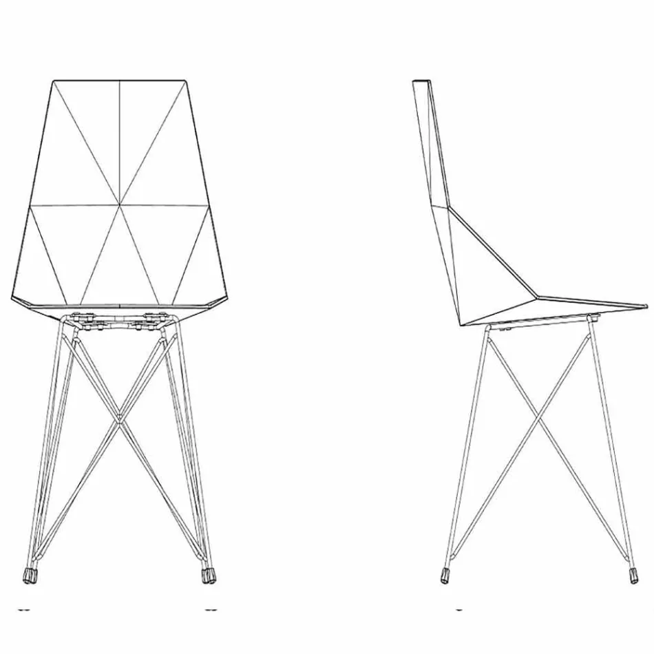 Krzesło ogrodowe Vondom Faz z polipropylenu i stali nierdzewnej Viadurini