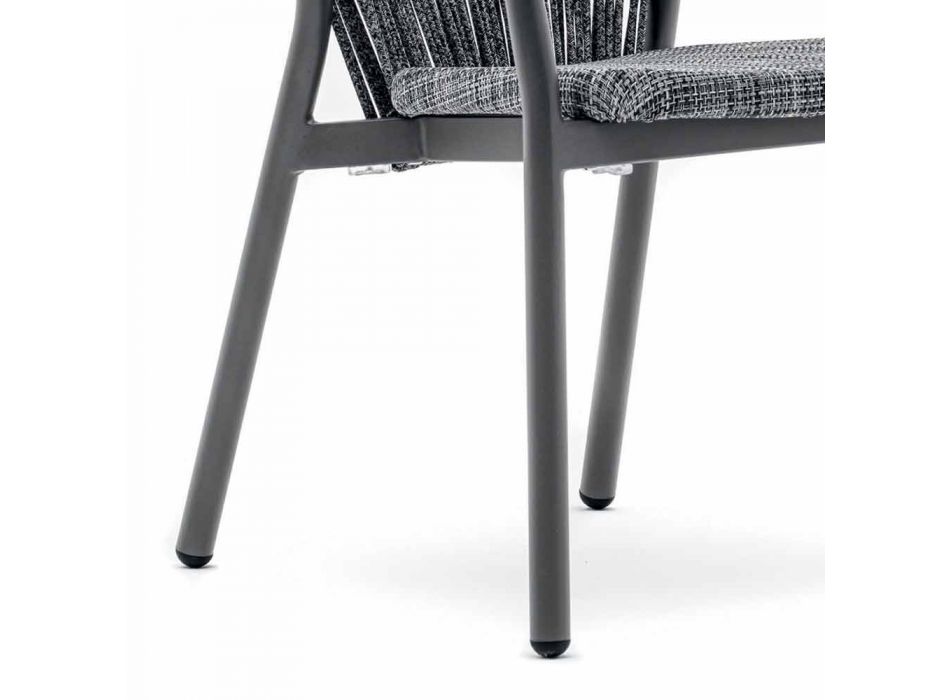 Krzesło ogrodowe do ustawiania w stos z aluminium i tkaniny technicznej - Smart By Varaschin Viadurini