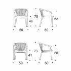 Krzesło ogrodowe do ustawiania w stos z aluminium i tkaniny technicznej - Smart By Varaschin Viadurini