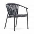 Krzesło ogrodowe do ustawiania w stos z aluminium i tkaniny technicznej - Smart By Varaschin