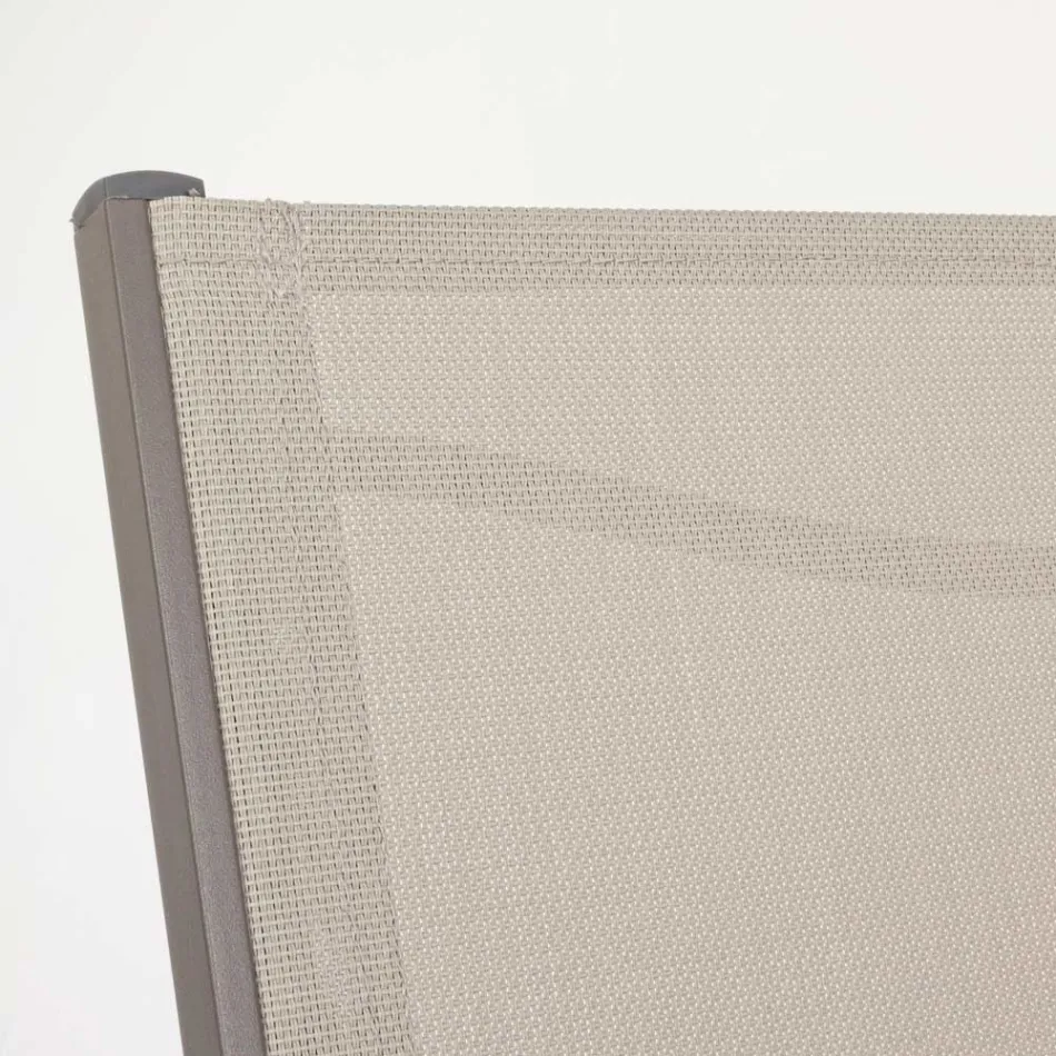 Krzesło ogrodowe z możliwością sztaplowania, nowoczesny design z aluminium i tkaniny - Franz Viadurini