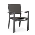Krzesło ogrodowe z możliwością sztaplowania, nowoczesny design z aluminium i tkaniny - Franz Viadurini