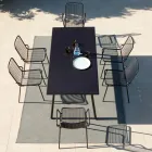 Krzesło ogrodowe do układania w stosy z ocynkowanego metalu Made in Italy 4 sztuki - Vikas Viadurini