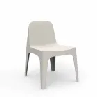 Solidne krzesło ogrodowe z polipropylenu do układania w stosy, design Viadurini