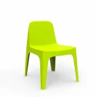 Solidne krzesło ogrodowe z polipropylenu do układania w stosy, design Viadurini