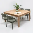 Krzesło ogrodowe z aluminium i tkania lin - Algedi Viadurini