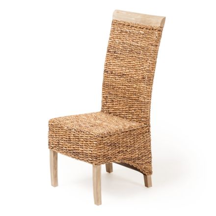 Krzesło ogrodowe z naturalnego tkania bananów - Angola Viadurini