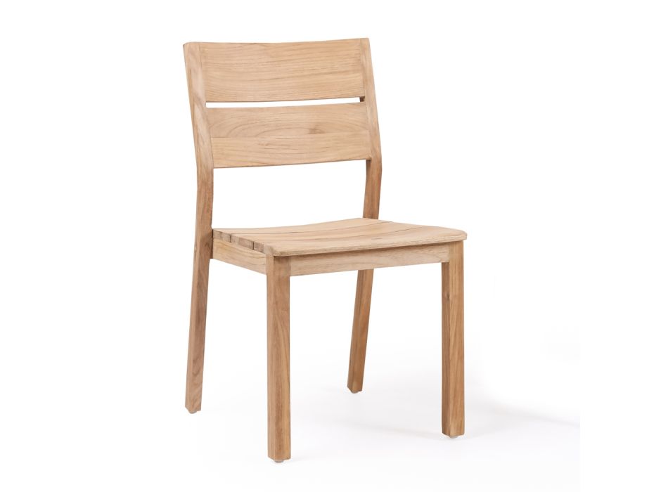 Krzesło ogrodowe z drewna tekowego - Marie Viadurini