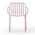Metalowe krzesło ogrodowe z podłokietnikami Made in Italy 2 sztuki - Simply