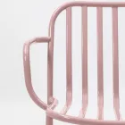 Metalowe krzesło ogrodowe z podłokietnikami Made in Italy 2 sztuki - Simply Viadurini