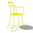 Nowoczesne krzesło ogrodowe z kolorowej lakierowanej stali Made in Italy - Edda Viadurini