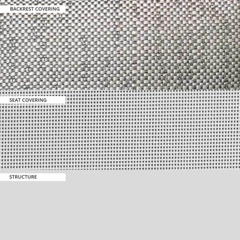 Konstrukcja krzesła ogrodowego z malowanego aluminium Made in Italy - Jouve Viadurini