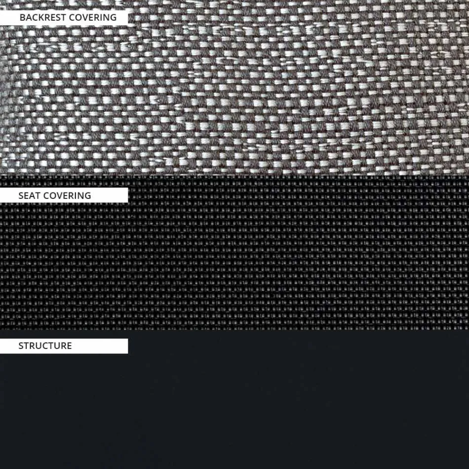 Konstrukcja krzesła ogrodowego z malowanego aluminium Made in Italy - Jouve Viadurini